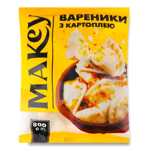 Вареники З Картоплею Заморожені Makey м/у, 800г