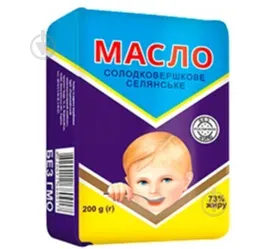 Масло Першотравинський МКК Селянське солодковершкове 73% 180г