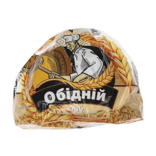 Хліб половинка в нарізці Обідній Хліб Житомира м/у 350г
