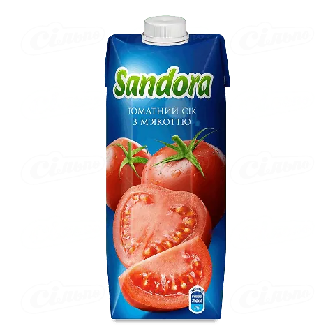 Сік Sandora томатний із м'якоттю, 500мл