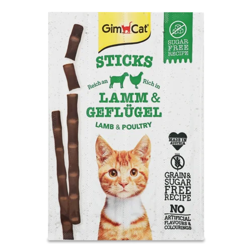 Ласощі Для Котів З Ягням Та Птицею GimCat, В/ґ, 4х5г