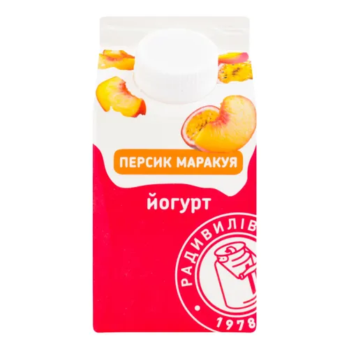 Йогурт 2% Персик-маракуя Радивилівмолоко т/п 430г
