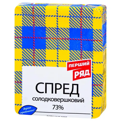 Спред Перший Ряд солодковершковий 72% 190г