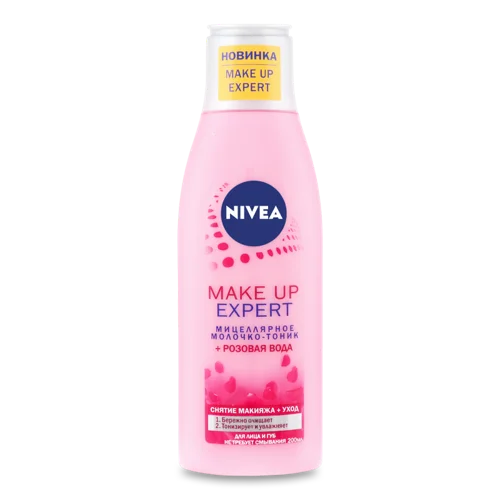 Молочко-Тонік Міцелярне + Рожева Вода, Make Up Expert Nivea, 200мл