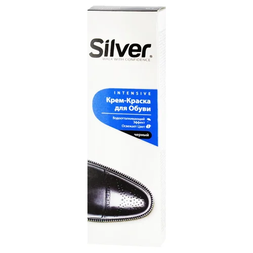Крем для взуття Silver чорний тюбик 75мл