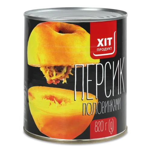 Персик Половинками В Сиропі, В/ґ, З/б 820г