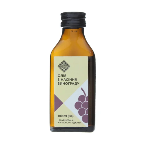 Олія З Насіння Винограду Нерафінована, Холодного Віджиму, в/ґ, 100 мл
