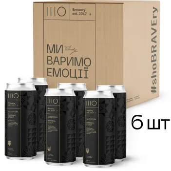 Упаковка пива IIIO Brewery 1st Edition світле нефільтроване 7.1%, 0.33л х 6 шт