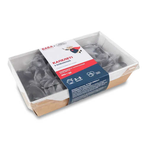 Капелеті Заморожені З Олениною Баба Peredala Картонна Упаковка 500г