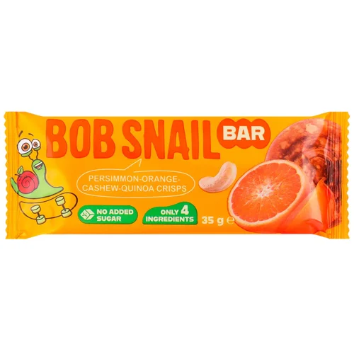 Батончик Bob Snail хурма-апельсин-кеш’ю-кіноа 35г