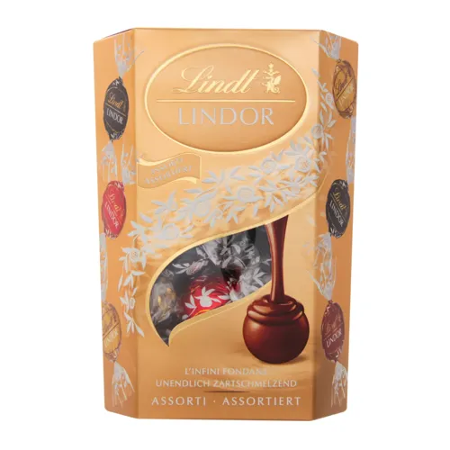 Цукерки шоколадні асорті Lindor Lindt к/у 200г
