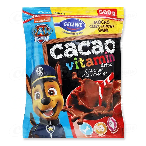 Напій з какао Gellwe «Щенячий патруль» розчинний 500г