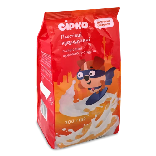 Пластівці Кукурудзяні Глазуровані Цукром, 300 Г