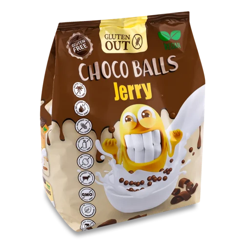 Сухий Сніданок Кульки З Смаком Какао Jerry Nerano Group Sp. z o. o., в/ґ, 375 г