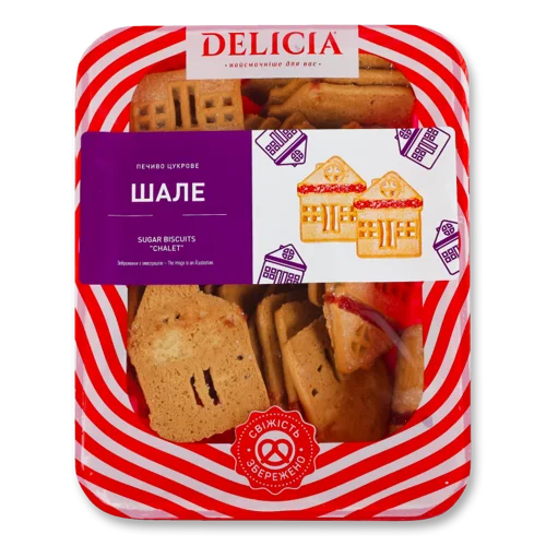 Печиво Цукрове Вищого Ґатунку Delicia, к/у 400г