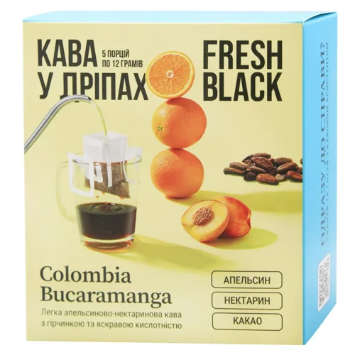 Дріп-кава Fresh Black Colombia Bucaramanga *5шт