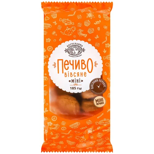 Печиво Богуславна Міні вівсяне 185г