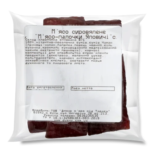 М'ясо-Палички Яловичі Сиров'ялені Димне М'ясо Від Тараса, кг