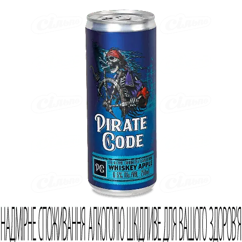 Напій слабоалкогольний Pirate Code WhiskeyApple зб, 0,25л