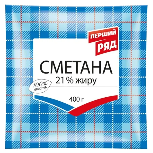 Сметана Перший Ряд 21% 400г