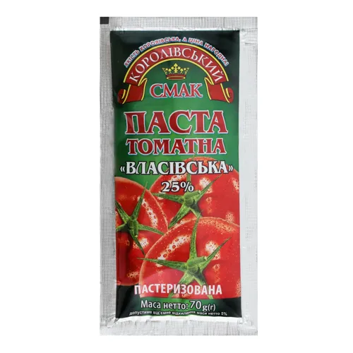 Паста томатна 25% Власівська Королівський смак м/у 70г