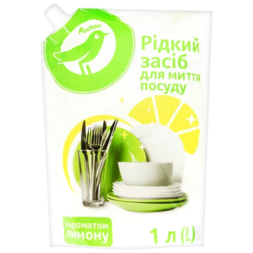 Рідкий засіб Auchan для миття посуду Лимон 1л