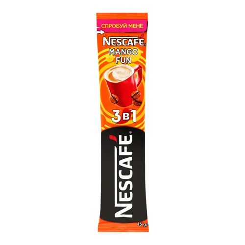 Напій кавовий Nescafe Mango fun зі смаком манго 13г