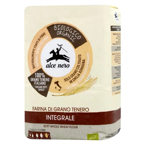 Борошно Alce Nero з пшениці цільнозернове органічне 1кг