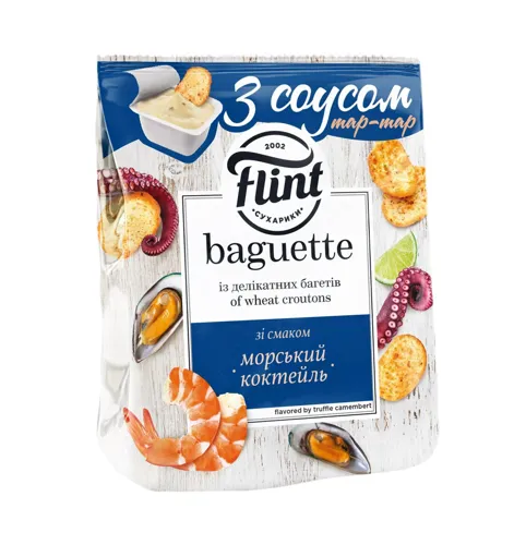 Сухарики Flint Baguette Морський коктейль 70г