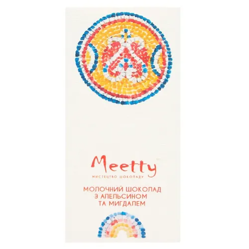 Шоколад молочний Meetty з апельсином та мигдалем 46%, 65г