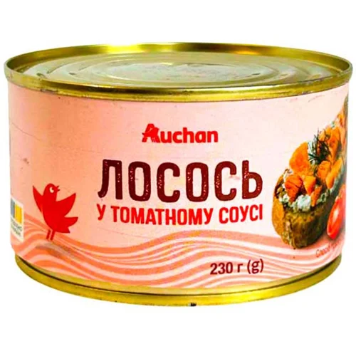Лосось Auchan у томатному соусі 230г