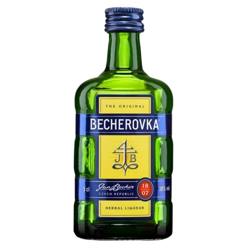 Лікерна настоянка Becherovka на травах 38% 50мл