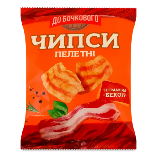 Чипси Пшенично-Картопляні Пелетні В/К Бекон, 50г