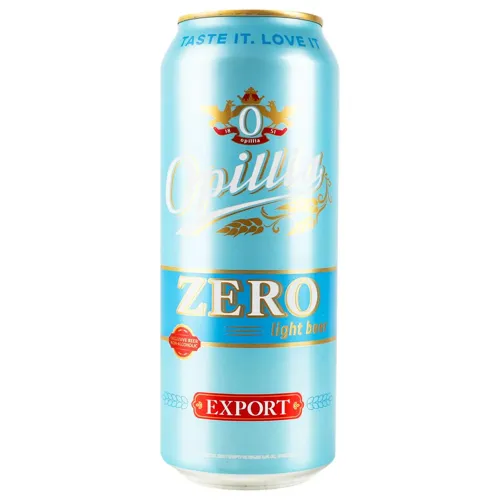 Пиво Opillia Zero світле фільтроване пастеризоване 0,5л