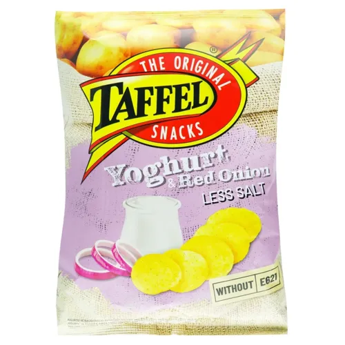 Чіпси картопляні Taffel зі смаком йогурту та червоної цибулі 130г