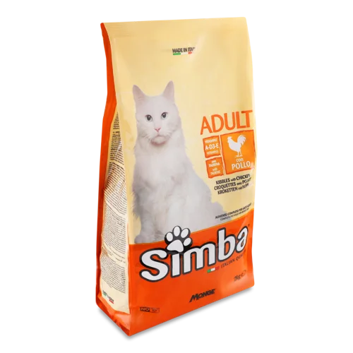 Корм сухий для дорослих котів і кішок з куркою Simba, в/ґ, 2 кг