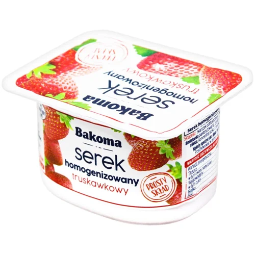 Сир Bakoma м`який з полуницею 3% 135г