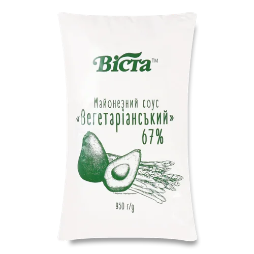 Соус Віста Вегетаріанський Майонезний В/ґ 67%, 400г