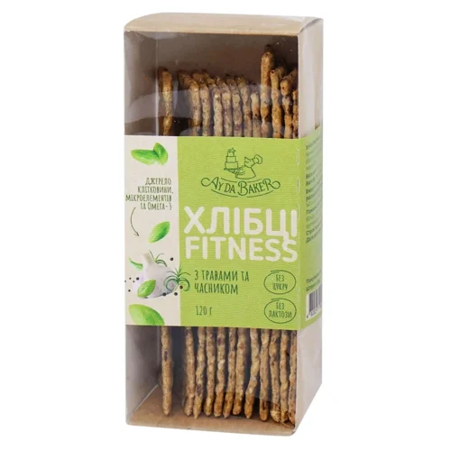 Хлібці Ay Da Baker Fitness з травами та часником без цукру 120г