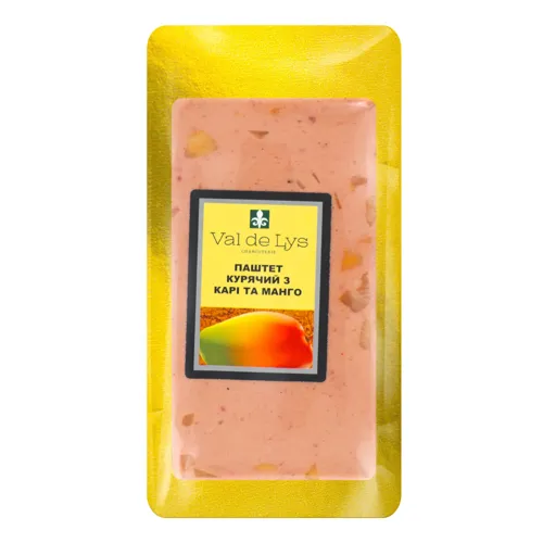 Паштет курячий з карі та манго Val de Lys вищого ґатунку 170г