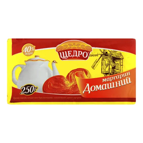 Маргарин 40% столовий Домашній Щедро м/у 250г