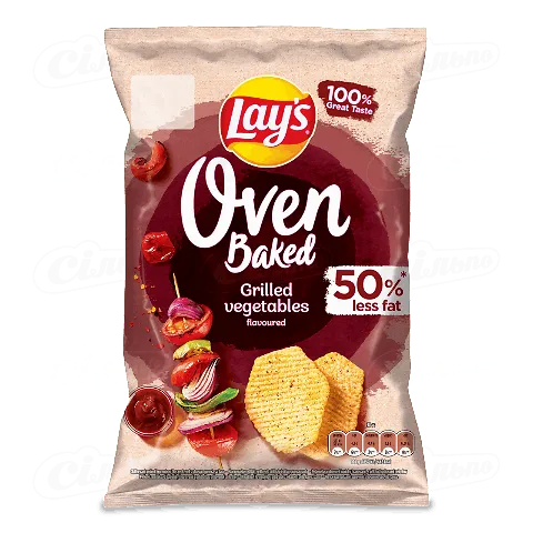 Чіпси Lay's Oven Baked зі смаком овочів гриль, 110г