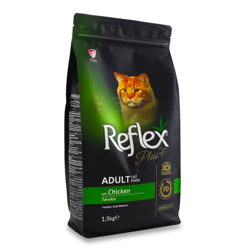 Корм сухий для котів повнораціонний та збалансований з куркою Reflex Plus, м/у 1.5кг