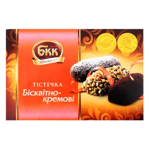 Тістечка БКК Бісквітно-кремові глазуровані 3шт 210г