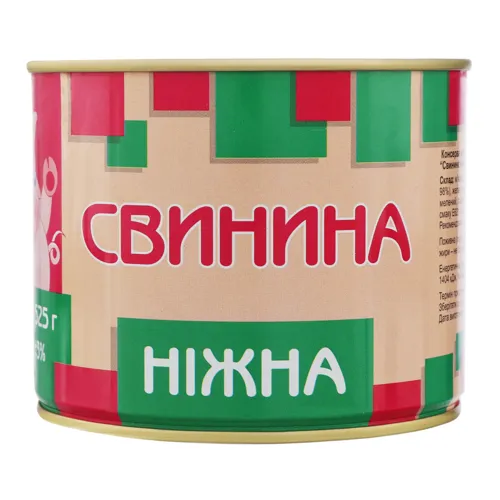 Консерва м'ясна Свинина ніжна П'ятачок з/б 525г