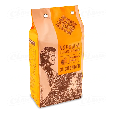 Борошно пшеничне спельти «Лавка традицій» цільнозернове, 1кг