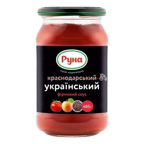 Соус Український фірмовий Руна скляна банка 485г