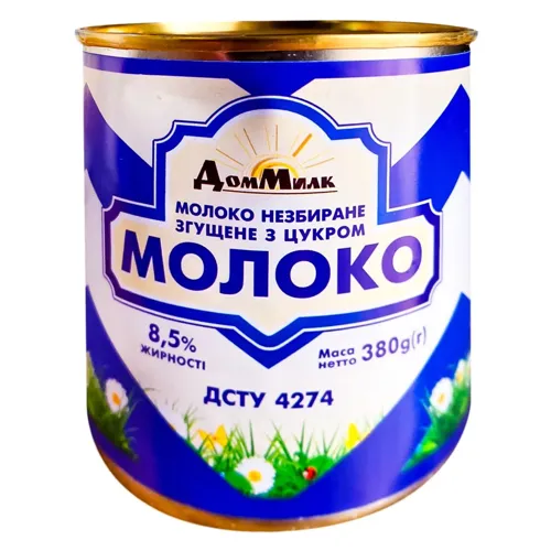 Молоко «Дом Милк» згущене 8,5%, 380г