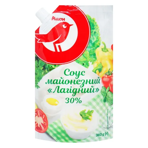 Соус майонезний Ашан Лагідний 30% 360г