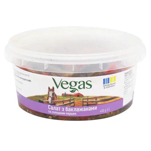 Салат Vegas з баклажанами та солодким перцем 400г